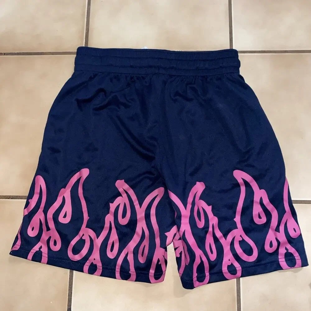 Blue and Pink Flame Shorts Men's Size Medium